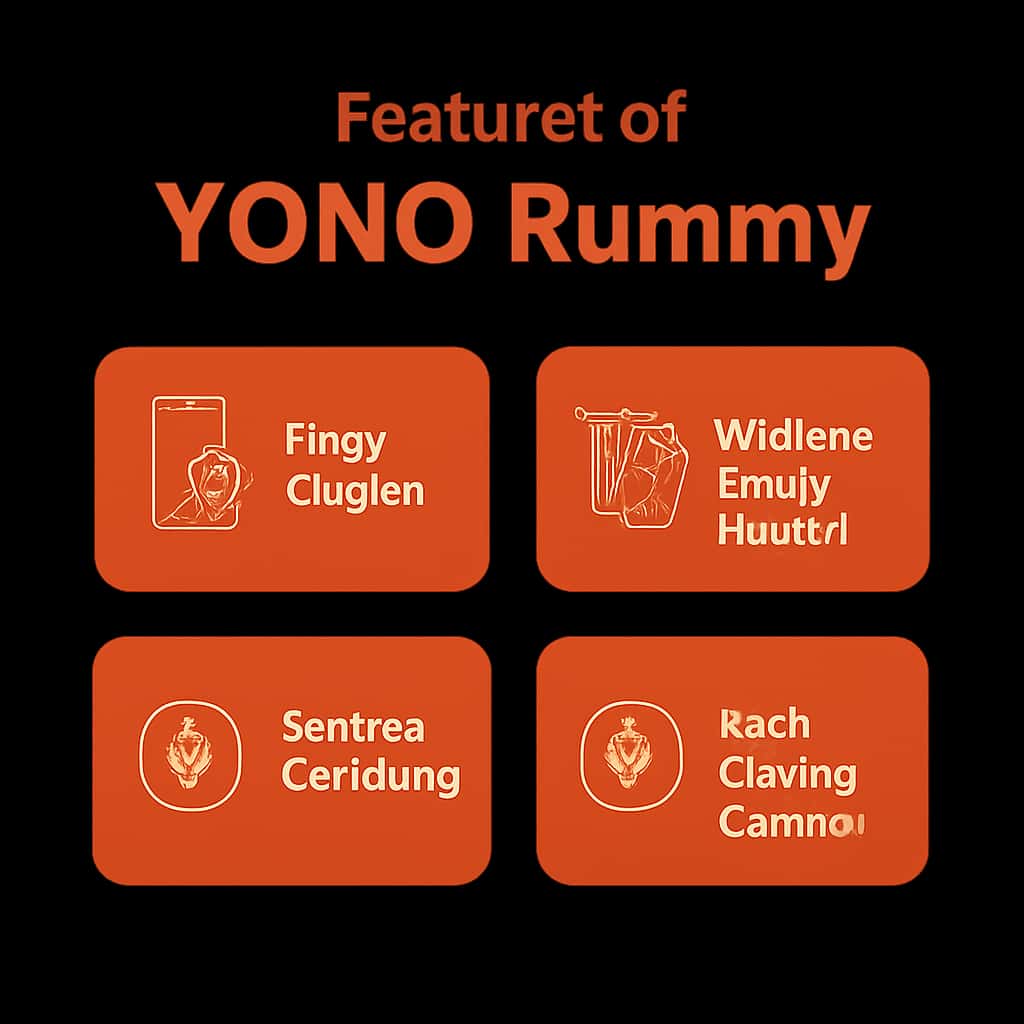 Illustration explaining the features of Yono Rummy.