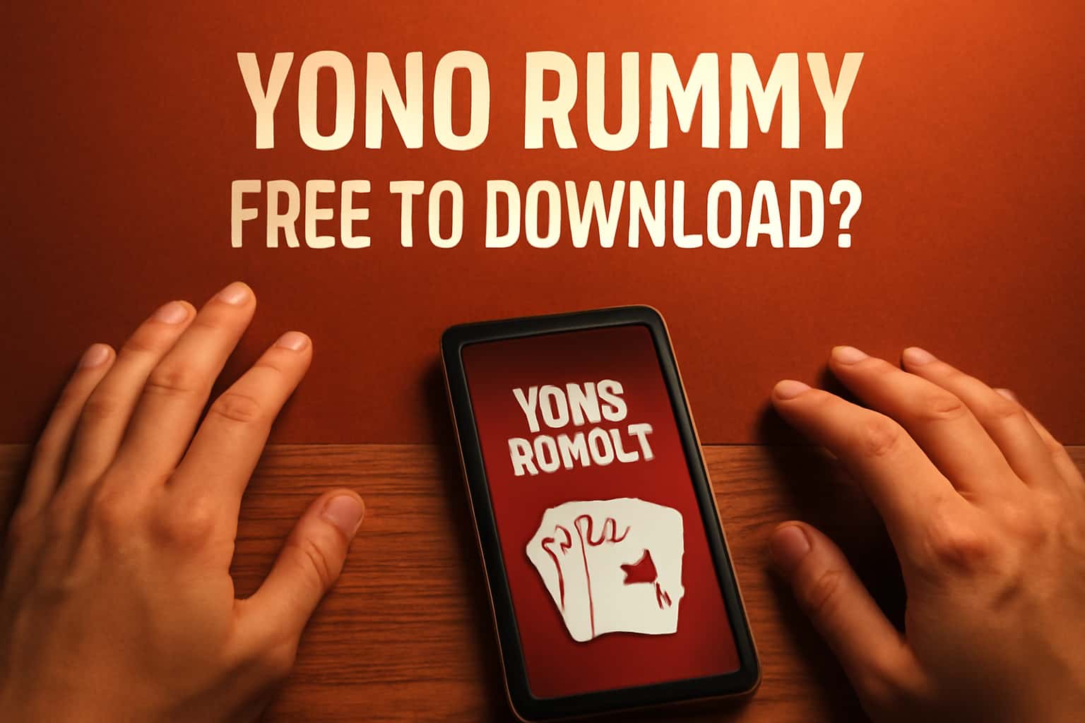 An informational graphic related to Yono Rummy download options.