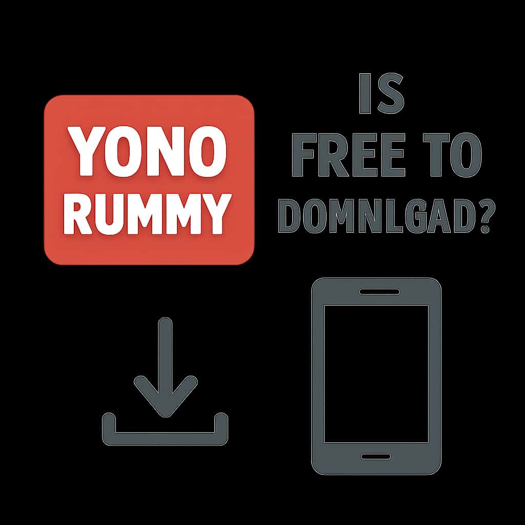 Illustration explaining Yono Rummy download process.