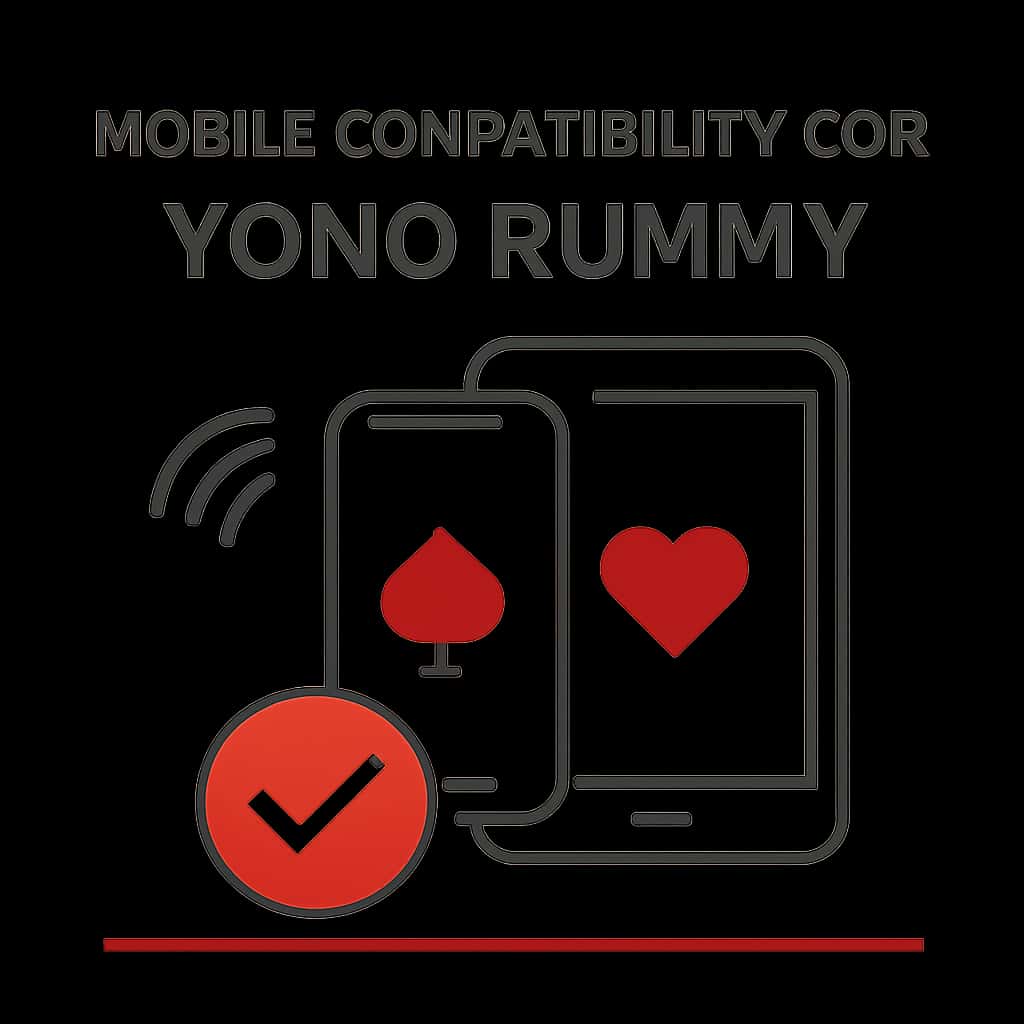 An educational diagram on Yono Rummy's mobile compatibility.