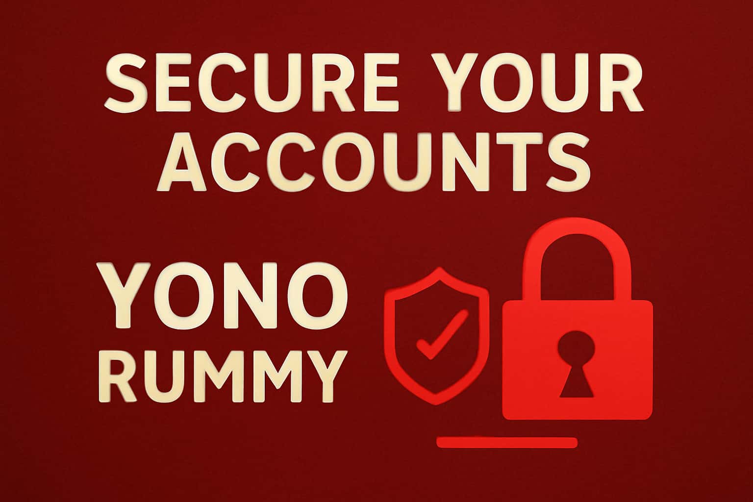 An informative visual representation of securing Yono Rummy accounts.