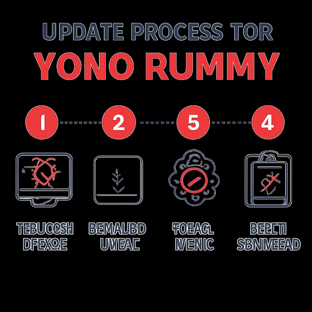 Diagram illustrating the update process for Yono Rummy.