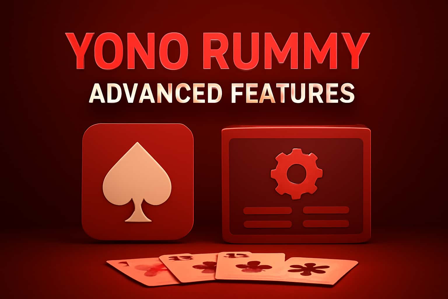 An informational visual about Yono Rummy Advanced Features.