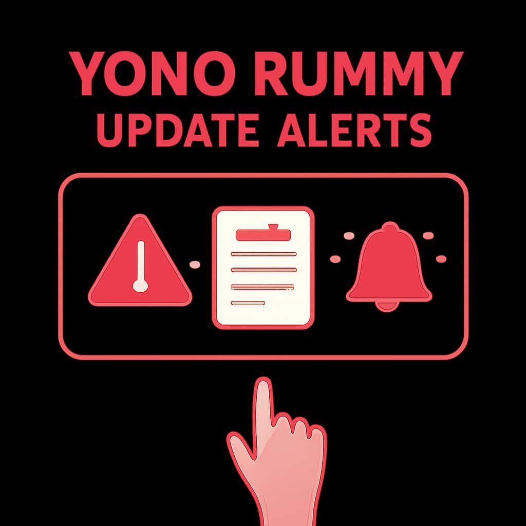 Illustration explaining Yono Rummy Update Alerts.